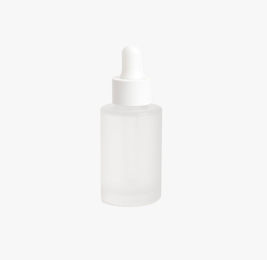 30ml Frosted White Glass Serum Bottle